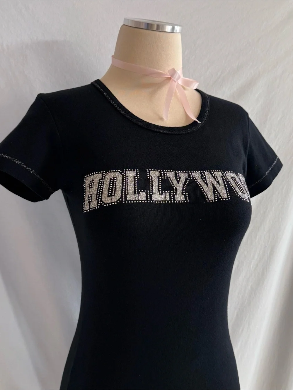 Y2K Hollywood Glitter Baby Tee
